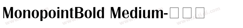 MonopointBold Medium字体转换